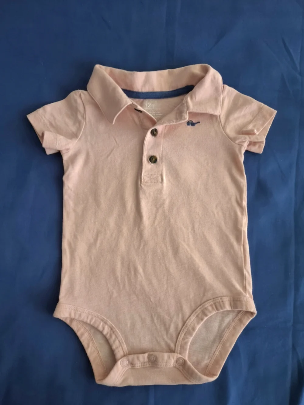 Carter's Soft Pink Polo-Style Bodysuit 12 Months